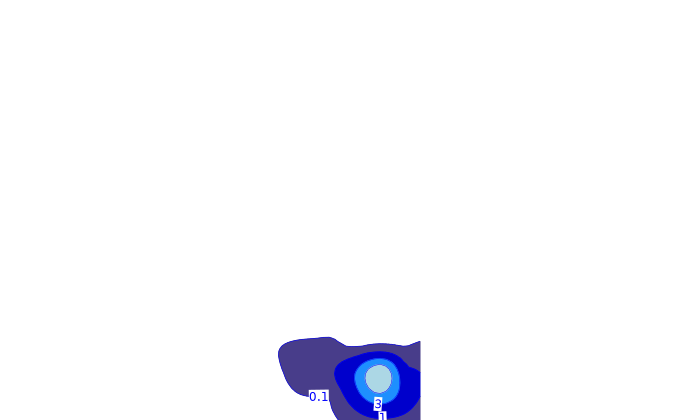 Carte pluie ARPEGE pour Saint-Véran