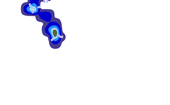 Carte pluie ARPEGE pour Carbini