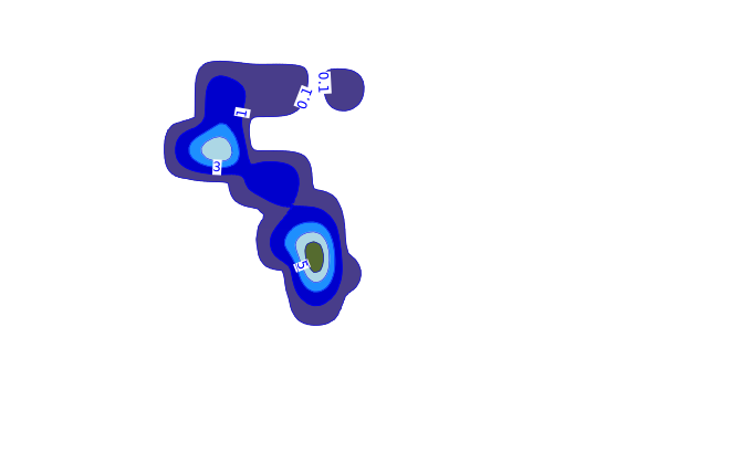 Carte pluie ARPEGE pour Carbuccia