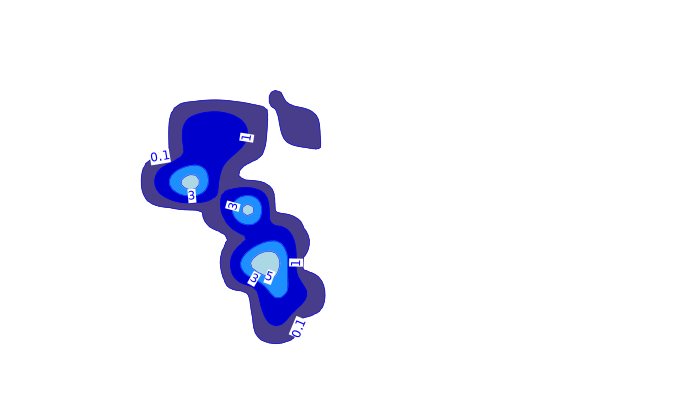 Carte pluie ARPEGE pour Orto