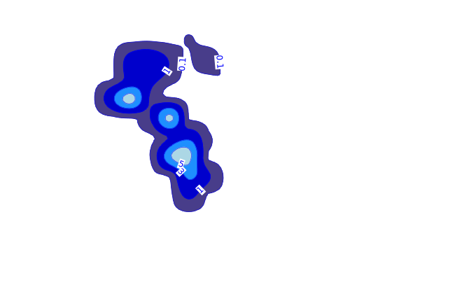 Carte pluie ARPEGE pour Ucciani