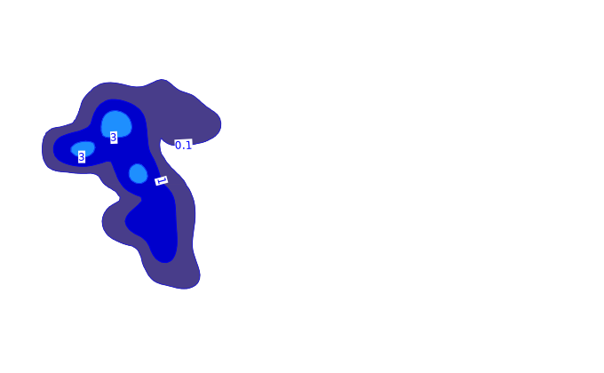 Carte pluie ARPEGE pour Vezzani
