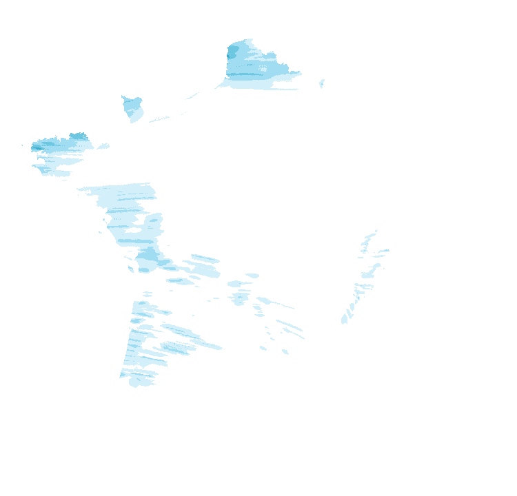 Carte de précipitations de 2 h 20 à 4 h 20 le 22 octobre 2026 (heure de Paris). Les zones hachurées correspondent à des valeurs non disponibles.
