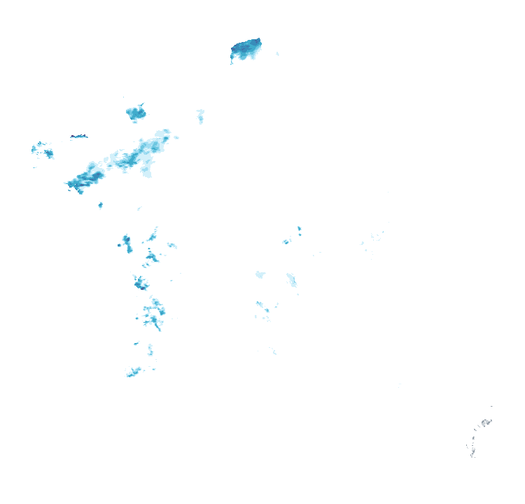 Carte de précipitations de 5 h 50 à 5 h 55 le 22 octobre 2026 (heure de Paris). Les zones hachurées correspondent à des valeurs non disponibles.