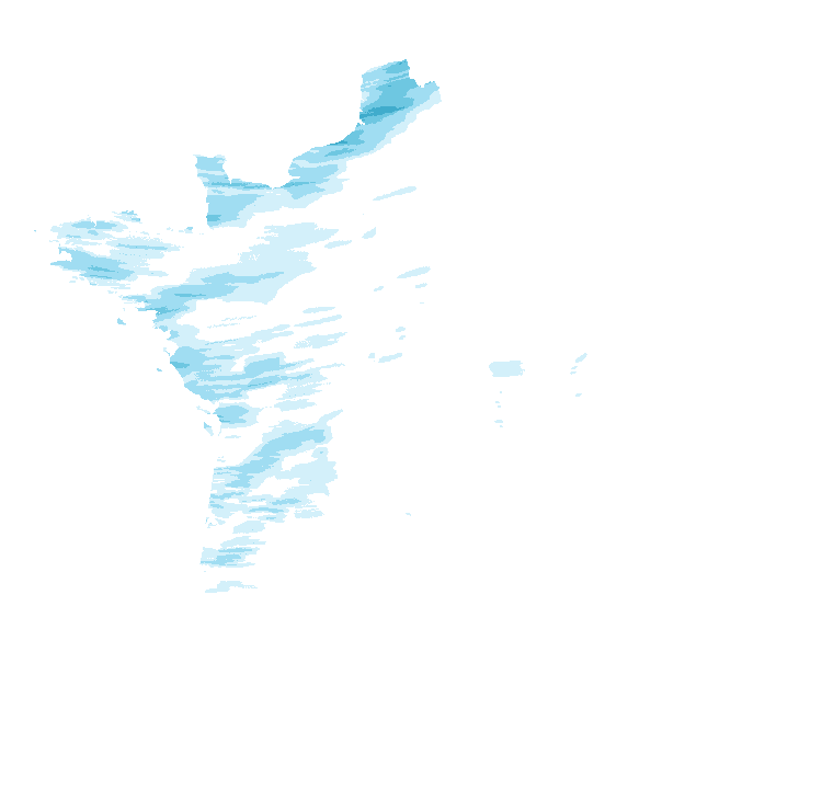 Carte de précipitations de 7 h 20 à 9 h 20 le 22 octobre 2026 (heure de Paris). Les zones hachurées correspondent à des valeurs non disponibles.