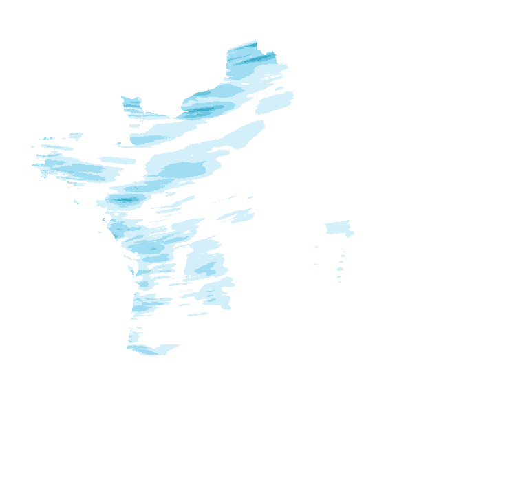 Carte de précipitations de 8 h 20 à 10 h 20 le 22 octobre 2026 (heure de Paris). Les zones hachurées correspondent à des valeurs non disponibles.