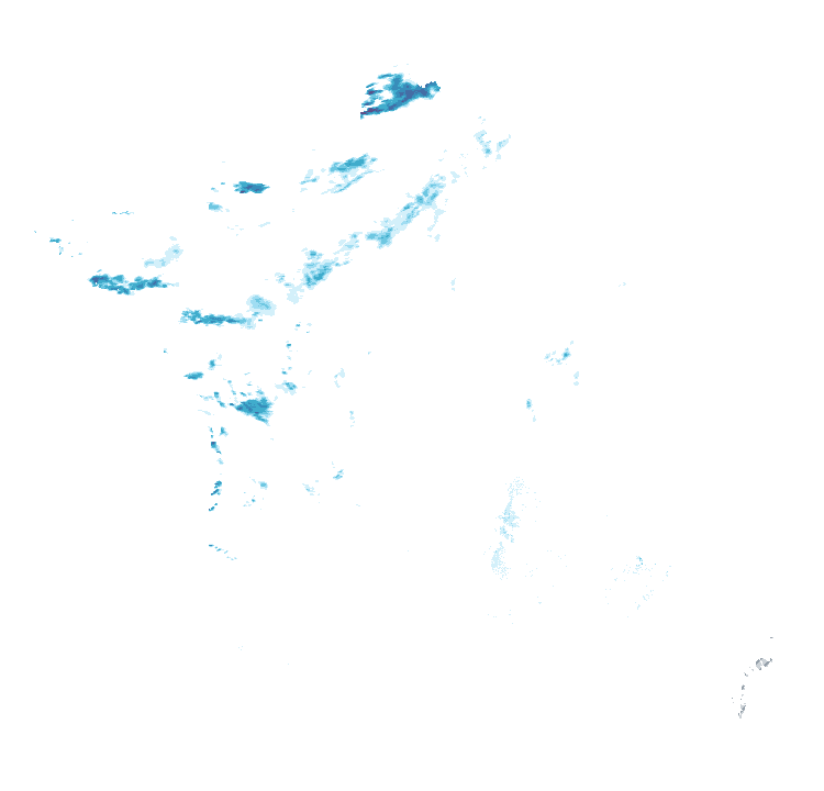 Carte de précipitations de 9 h 50 à 9 h 55 le 22 octobre 2026 (heure de Paris). Les zones hachurées correspondent à des valeurs non disponibles.