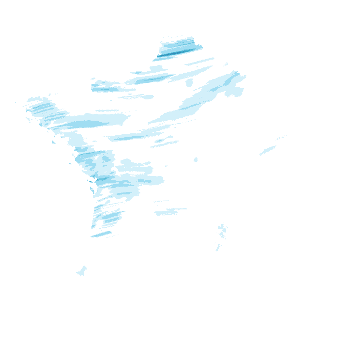 Carte de précipitations de 11 h 20 à 13 h 20 le 22 octobre 2026 (heure de Paris). Les zones hachurées correspondent à des valeurs non disponibles.