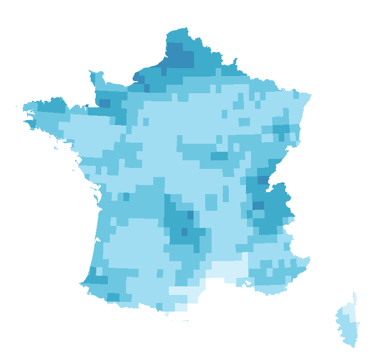 Carte de précipitations du 23 octobre 2026 à 2 h au 24 octobre 2026 à 2 h (heure de Paris). Les zones hachurées correspondent à des valeurs non disponibles.