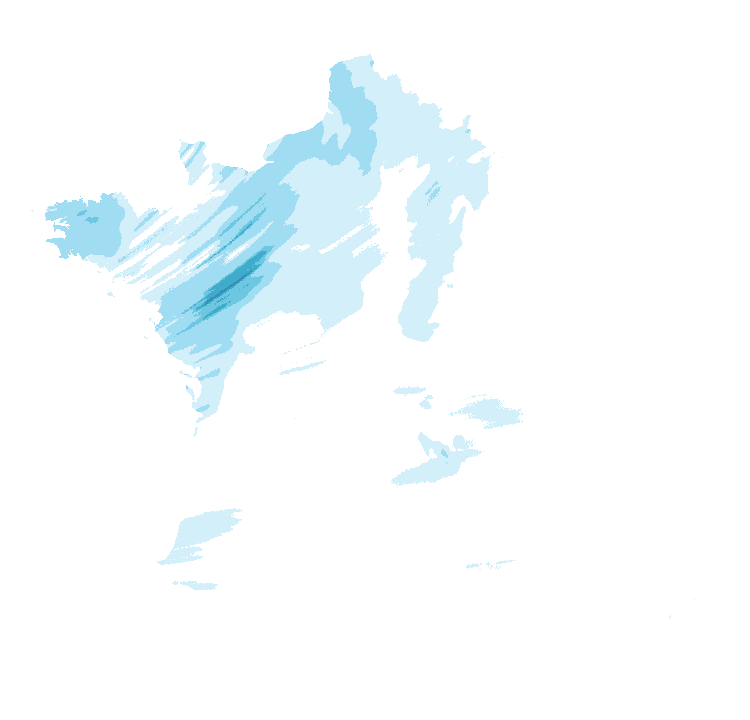 Carte de précipitations de 1 h 20 à 3 h 20 le 23 octobre 2026 (heure de Paris). Les zones hachurées correspondent à des valeurs non disponibles.