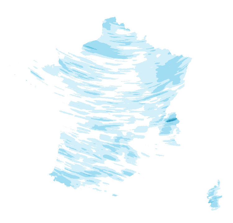 Carte de précipitations de 17 h 20 à 19 h 20 le 23 octobre 2026 (heure de Paris). Les zones hachurées correspondent à des valeurs non disponibles.