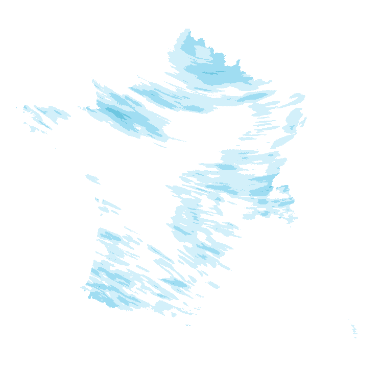 Carte de précipitations de 21 h 20 à 23 h 20 le 23 octobre 2026 (heure de Paris). Les zones hachurées correspondent à des valeurs non disponibles.