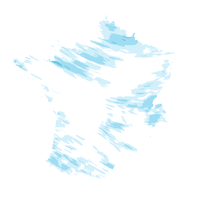 Carte de précipitations du 23 octobre 2026 à 22 h 20 au 24 octobre 2026 à 0 h 20 (heure de Paris). Les zones hachurées correspondent à des valeurs non disponibles.
