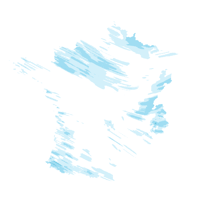 Carte de précipitations de 0 h 20 à 2 h 20 le 24 octobre 2026 (heure de Paris). Les zones hachurées correspondent à des valeurs non disponibles.