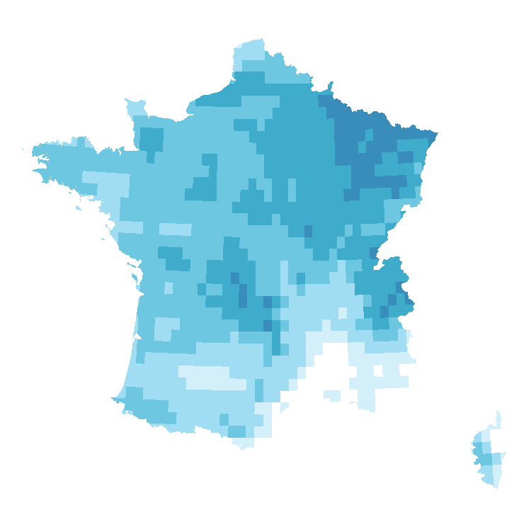 Carte de précipitations du 25 octobre 2026 à 2 h au 26 octobre 2026 à 1 h (UTC+02 puis UTC+01) (heure de Paris). Les zones hachurées correspondent à des valeurs non disponibles.