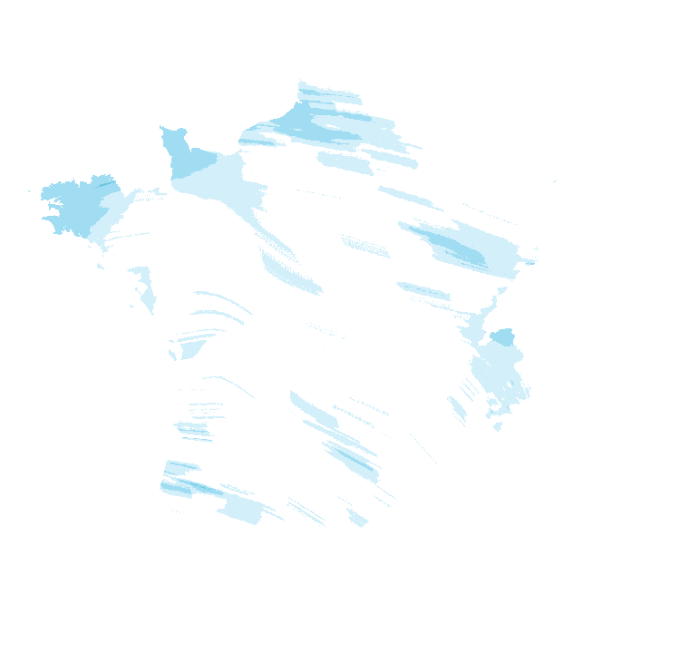 Carte de précipitations de 11 h 20 à 13 h 20 le 24 octobre 2026 (heure de Paris). Les zones hachurées correspondent à des valeurs non disponibles.