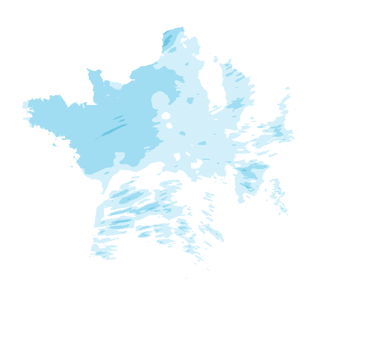 Carte de précipitations de 14 h 20 à 16 h 20 le 24 octobre 2026 (heure de Paris). Les zones hachurées correspondent à des valeurs non disponibles.