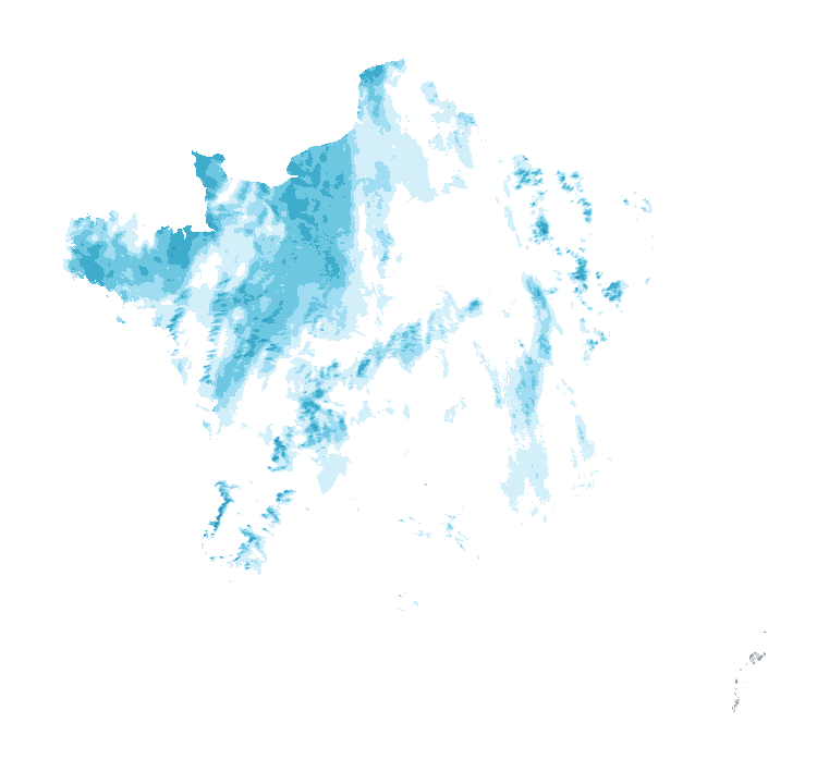 Carte de précipitations de 15 h 50 à 15 h 55 le 24 octobre 2026 (heure de Paris). Les zones hachurées correspondent à des valeurs non disponibles.