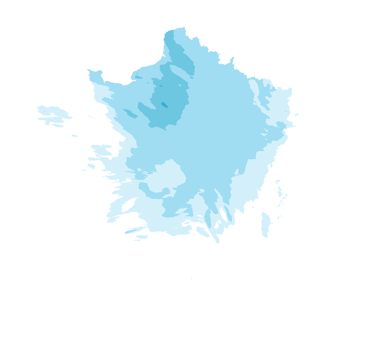 Carte de précipitations de 19 h 20 à 21 h 20 le 24 octobre 2026 (heure de Paris). Les zones hachurées correspondent à des valeurs non disponibles.