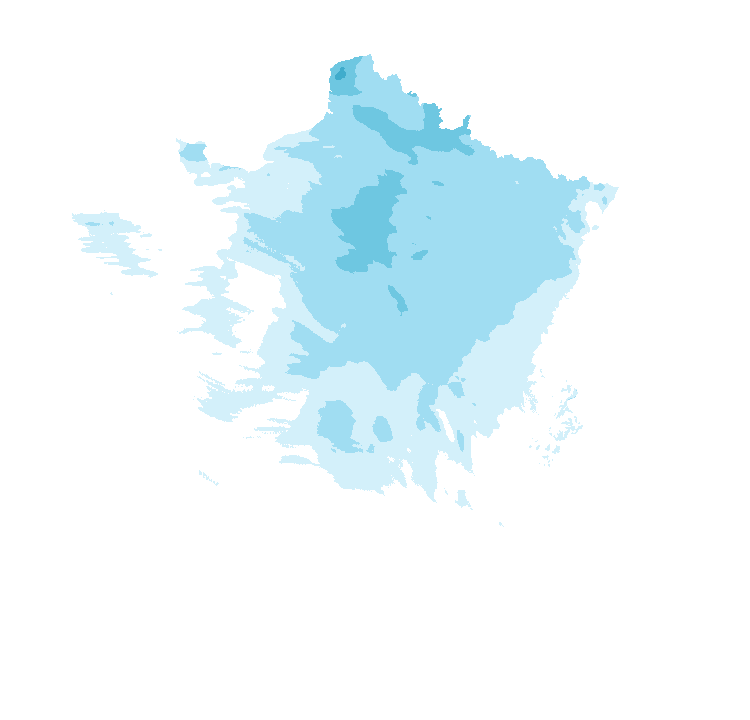 Carte de précipitations de 20 h 20 à 22 h 20 le 24 octobre 2026 (heure de Paris). Les zones hachurées correspondent à des valeurs non disponibles.