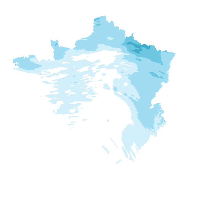 Carte de précipitations de 0 h 20 à 2 h 20 le 25 octobre 2026 (heure de Paris). Les zones hachurées correspondent à des valeurs non disponibles.