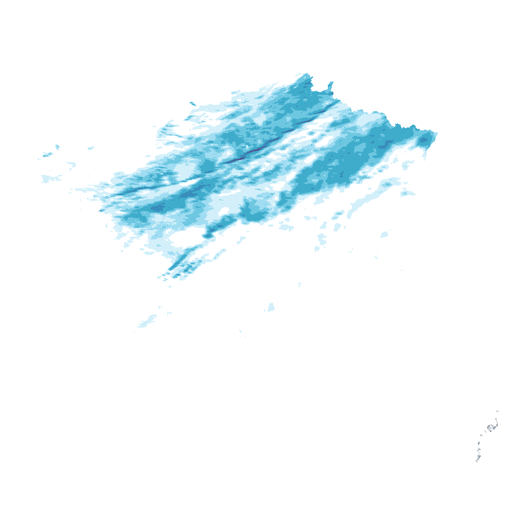 Carte de précipitations de 5 h 50 à 5 h 55 le 25 octobre 2026 (heure de Paris). Les zones hachurées correspondent à des valeurs non disponibles.