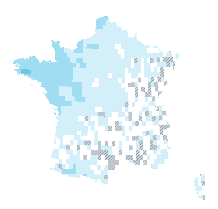 Carte de précipitations du 26 octobre 2026 à 1 h au 27 octobre 2026 à 1 h (heure de Paris). Les zones hachurées correspondent à des valeurs non disponibles.