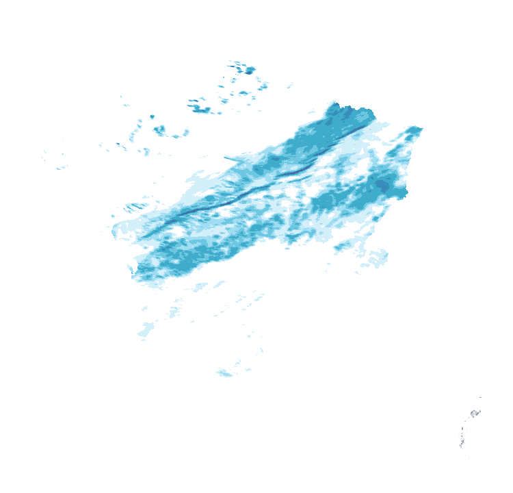 Carte de précipitations de 8 h 50 à 8 h 55 le 25 octobre 2026 (heure de Paris). Les zones hachurées correspondent à des valeurs non disponibles.