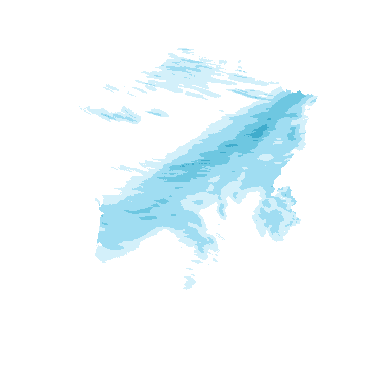 Carte de précipitations de 10 h 20 à 12 h 20 le 25 octobre 2026 (heure de Paris). Les zones hachurées correspondent à des valeurs non disponibles.